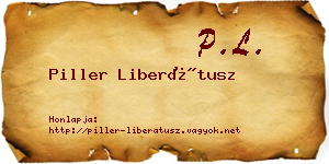 Piller Liberátusz névjegykártya